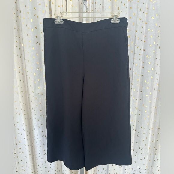 Express Women's Side zip Wide Leg Gaucho Culottes Dress Pants Pockets Career 8 - Picture 3 of 10